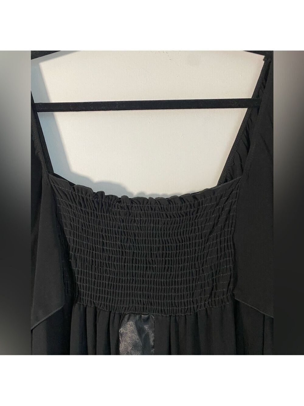 Whimsigoth Fairy Witchy Dark Feminine Dots Tunic Top Small Black Stretch Knit - Picture 2 of 11